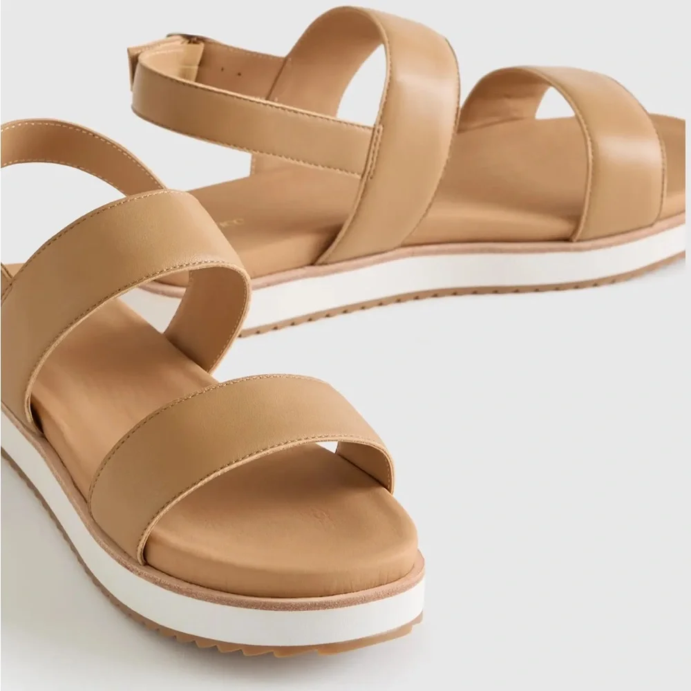 Quince Italian Leather Platform Sandal Size 7 - Picture 6 of 14